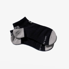 Load image into Gallery viewer, women's Black FIGS Logo - 100% Awesome Ankle Socks
