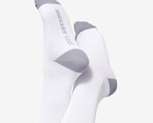 Load image into Gallery viewer, men's White 100% Awesome - Compression Socks