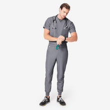 Load image into Gallery viewer, men&#39;s Heather Grey Obo - Shortsleeve Performance Underscrub
