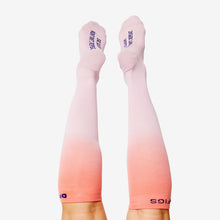 Load image into Gallery viewer, women&#39;s Lilac Coral Dip Dyed  - Compression Socks
